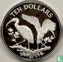 Belize 10 dollars 1980 (PROOF - zilver) "Scarlet ibis" - Afbeelding 2