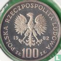 Pologne 100 zlotych 1982 (BE) "White stork" - Image 1