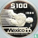 Mexico 100 pesos 1986 (PROOF - type 1) "Football World Cup in Mexico" - Afbeelding 1