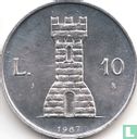San Marino 10 Lire 1987 "15th anniversary Resumption of Sammarinese coinage" - Bild 1