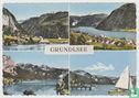 Grundlsee Liezen Steiermark Österreich Ansichtskarten Lake Boat Multiview Styria Austria Postcard - Afbeelding 1