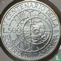 Italië 500 lire 1990 "Christopher Columbus - 500th anniversary Discovery of America" - Afbeelding 1