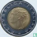 Italië 500 lire 1989 (bimetaal) - Afbeelding 2