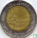 Italie 500 lire 1990 (bimétal) - Image 1