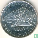Italie 500 lire 1993 (argent) "Centenary of the Bank of Italy" - Image 1
