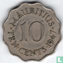 Mauritius 10 cents 1947 - Image 1