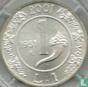 Italië 1 lira 2001 "History of the Lira - Lira of 1951" - Afbeelding 1