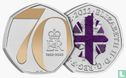 United Kingdom 50 pence 2022 (coloured - Union Jack) "70th anniversary Accession of Queen Elizabeth II - Portrait" - Image 3