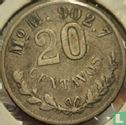 Mexico 20 centavos 1901 (Mo M) - Image 2