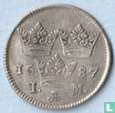Suède 1 mark 1687 - Image 1
