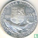 Italië 200 lire 1989 "Christopher Columbus - 500th anniversary Discovery of America" - Afbeelding 1