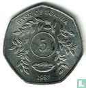Uganda 5 shillings 1987 - Image 1