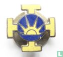 logo Blauw Geel (kruis met rijzende zon) - Afbeelding 1