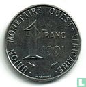 West-Afrikaanse Staten 1 franc 1991 - Afbeelding 1