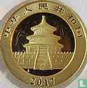 China 10 yuan 2017 (goud) "Panda" - Afbeelding 1