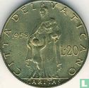 Vatican 20 lire 1958 - Image 1