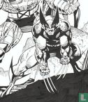 X-Men - - Dibujo original - Wolvernie, Colossus, Gambit, Rogue, Psylocke - Afbeelding 3
