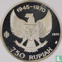 Indonesië 750 rupiah 1970 (PROOF) "25th anniversary of Independence" - Afbeelding 1