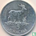 Sambia 5 Kwacha 1979 "Kafue lechwe" - Bild 2