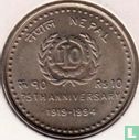 Nepal 10 Rupien 1994 (VS2051) "75th anniversary International labor organization" - Bild 1