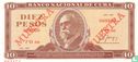 Cuba 10 Pesos (Specimen) - Image 1