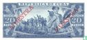 Cuba 20 Pesos 1987 Specimen - Afbeelding 2