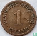Empire allemand 1 pfennig 1905 (A - fauté) - Image 1