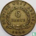 Afrique de l'Ouest britannique 6 pence 1924 (sans marque d'atelier) - Image 1