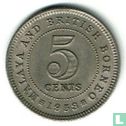 Malaya en Brits-Borneo 5 cents 1953  - Afbeelding 1