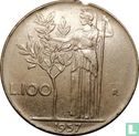 Italie 100 lire 1957 (fauté) - Image 1