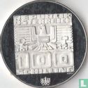 Oostenrijk 100 schilling 1975 (PROOF - adelaar) "1976 Winter Olympics in Innsbruck - Skier" - Afbeelding 2