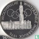 Oostenrijk 100 schilling 1975 (PROOF - schild) "1976 Winter Olympics in Innsbruck - Olympic rings" - Afbeelding 1