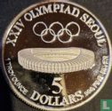 American Samoa 5 dollars 1988 (PROOF - coin alignment) "Summer Olympics in Seoul" - Image 2