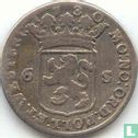 Holland 6 stuiver 1730 (silver) "Scheepjesschelling" - Image 1