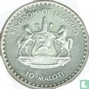 Lesotho 10 maloti 1982 (PROOF - type 2) "World football championship in Spain" - Afbeelding 2