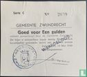 Emergency money 1 guilder Zwijndrecht (Devalued) PL1100.8 - Image 1