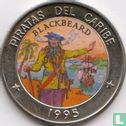 Cuba 1 peso 1995 (type 2) "Pirates of the Caribbean Sea - Blackbeard" - Image 1