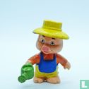 Ferkel mit Gießkanne