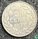 Libéria 25 cents 1974 (BE) - Image 1