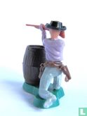 Cowboy hiding behind barrel - Image 3