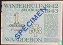 Nederland - Bankbiljet 1 gulden 1942/1943 "Winterhulp" Specimen Serie P  - Afbeelding 1