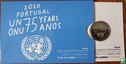 Portugal 2 euro 2020 (PROOF - folder) "75th anniversary of United Nations" - Afbeelding 1