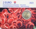 Slowakei 2 Euro 2023 (Coincard) "100th anniversary First blood transfusion in Slovakia" - Bild 1