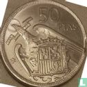 Spanje 50 pesetas 1957 (71 - misslag) - Afbeelding 1