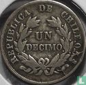 Chile 1 décimo 1880 (type 2) - Image 2