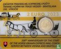 Slowakije 2 euro 2023 (coincard) "200th anniversary Start of the horse-drawn express mail coach service between Vienna and Bratislava" - Afbeelding 1
