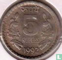 India 5 rupees 1992 (Calcutta - security edge) - Afbeelding 1