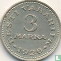 Estonia 3 marka 1926 - Image 1