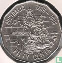 Australië 50 cents 1988 "Bicentenary of European settlement in Australia" - Afbeelding 1