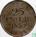 Genève 25 centimes 1839 - Afbeelding 1